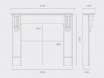 Reproduction - The Nuffield 56″ Mantel Aegean Limestone - Image 6